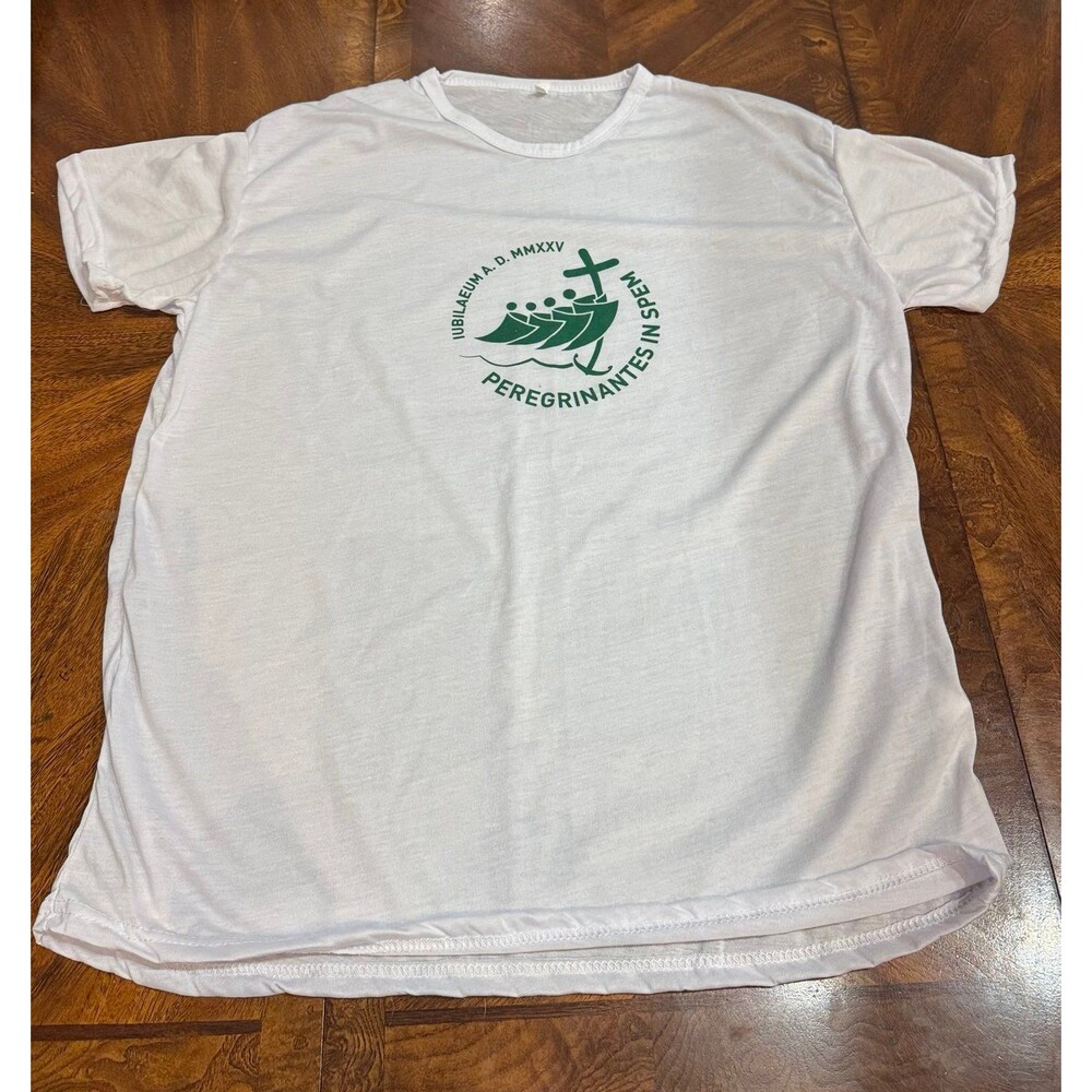 2025 Jubilee Pilgrims of Hope White T-Shirt unisex L